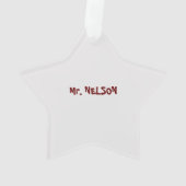 Wissenschaftslehrer, Experimente frohe Weihnachten Ornament (Rückseite)