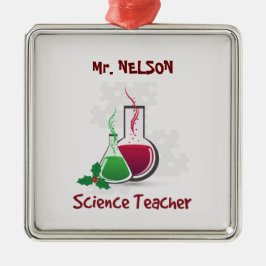 Wissenschaftslehrer, Experimente frohe Weihnachten Ornament Aus Metall