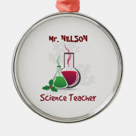 Wissenschaftslehrer, Experimente frohe Weihnachten Ornament Aus Metall