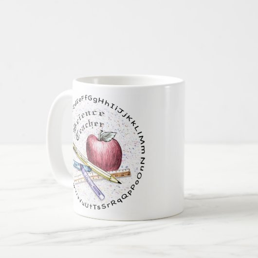 Wissenschaftslehrer Kaffeetasse (Vorderseite Links)