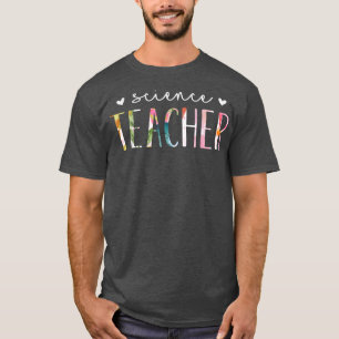 Wissenschaftslehrer Niedliches Blumendesign T-Shirt