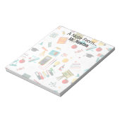 Wissenschaftslehrer Personalisierte Äpfelbücher Notizblock (Rotiert)