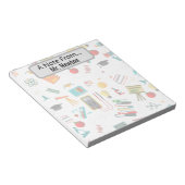 Wissenschaftslehrer Personalisierte Äpfelbücher Notizblock (angewinkelt)