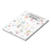 Wissenschaftslehrer Personalisierte Äpfelbücher Notizblock (Rotiert)