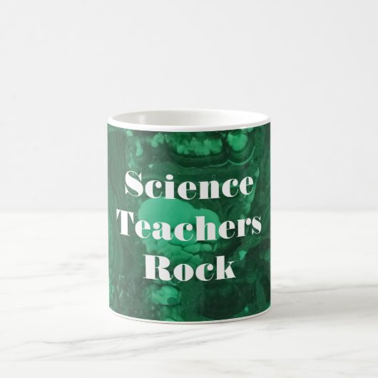 Wissenschaftslehrer Rock Bright Green Gemstone Kaffeetasse (Mittel)