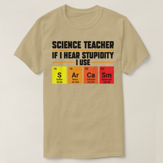 Wissenschaftslehrer, wenn ich Dummheit Teach Premi T-Shirt (Design vorne)