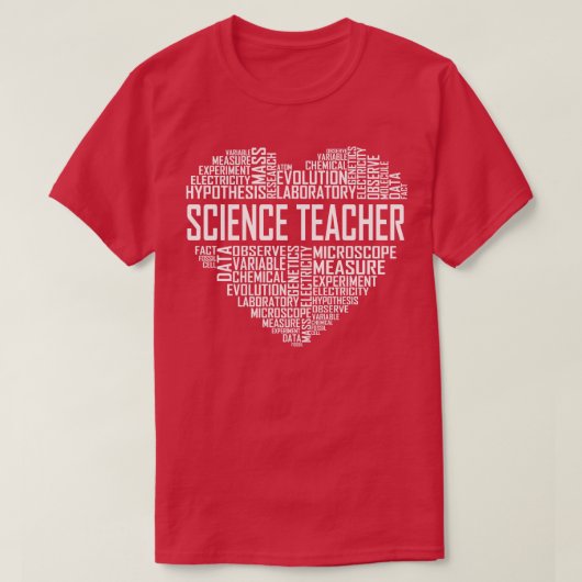 Wissenschaftslehrerin Herz T-Shirt (Design vorne)