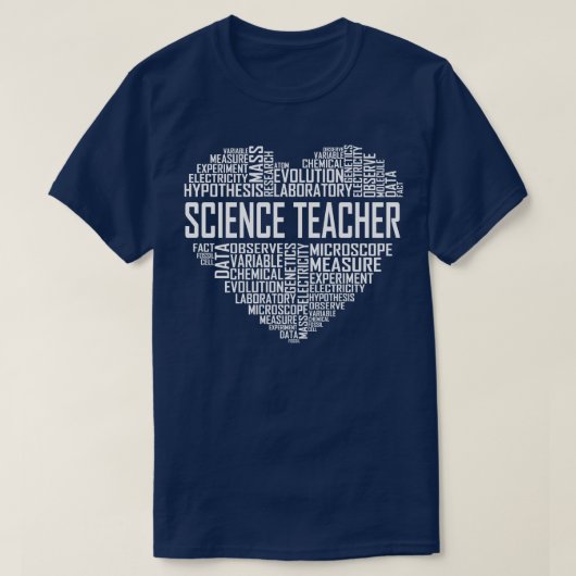 Wissenschaftslehrerin Herz T-Shirt (Design vorne)
