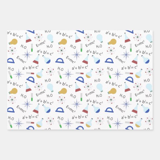 Wissenschaftsliebhaber Geschenkpapier Set (Vorderseite)
