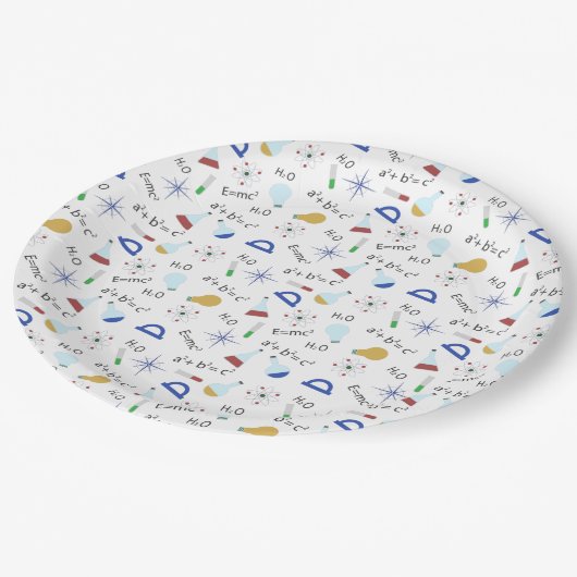 Wissenschaftsliebhaber Pappteller (Schrägansicht)