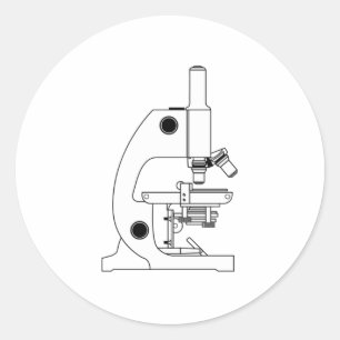 Wissenschaftsmikroskop Runder Aufkleber