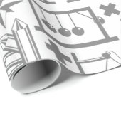 Wissenschaftsmuster Geschenkpapier (Rolleneckpunkt)