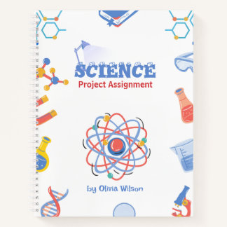 Wissenschaftsprojekt-Zuweisungsnotizbuch – Farbige Notizblock