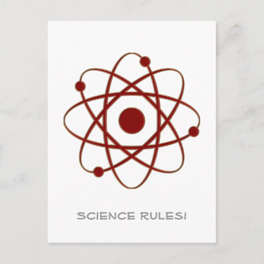 Wissenschaftsregeln! - Atom (005a) Postkarte (Vorderseite)