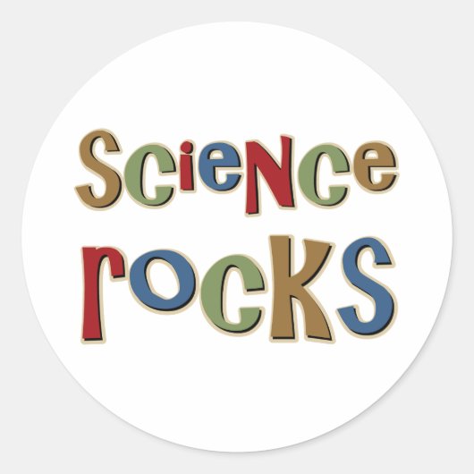 Wissenschaftsrocks Runder Aufkleber (Vorderseite)