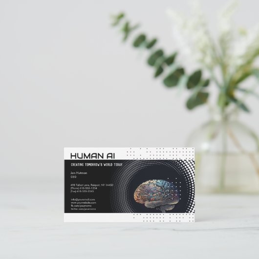 Wissenschaftstechnologie | AI Engineer Visitenkarte (Stehend Vorderseite)