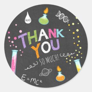 Wissenschaftsticker Danke Geburtstag Gefallen Tag Runder Aufkleber
