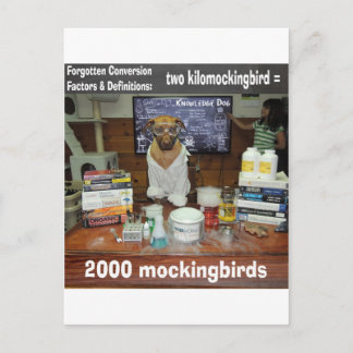 Wissenshund Vergessene Umwandlung kilomockingbird Postkarte