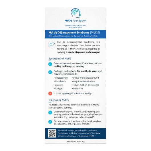 Wissenskarte, MdDS-Informationen für Ärzte Werbekarte (Vorne)