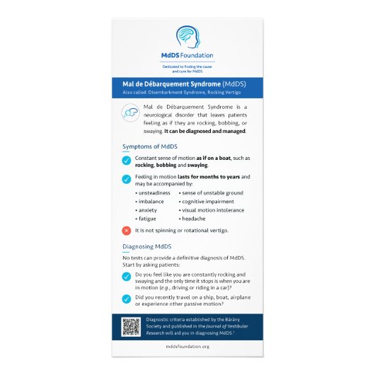 Wissenskarte, MdDS-Informationen für Ärzte Werbekarte (Vorne)