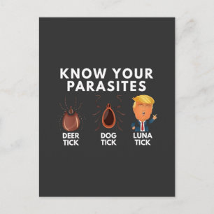 Wisst, dass ihr Parasiten seid Anti-Trump Humor Po Postkarte