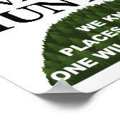 Wisst ihr, wo ihr euch lustiges Jagdplakat verstec Poster (Ecke)