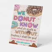 Wisst nicht, was wir tun würden, ohne euch zu sign sockelschild (Vorderseite)