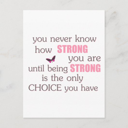 Wisst nie, wie stark ihr seid postkarte (Vorderseite)