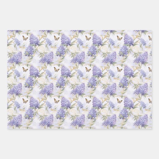 Wistaria-Packpapier Geschenkpapier Set (Vorderseite 3)