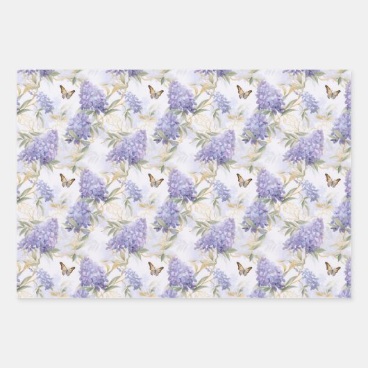 Wistaria-Packpapier Geschenkpapier Set (Vorderseite 2)