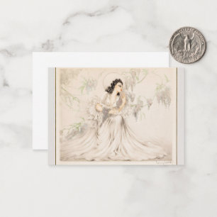 Wisteria, 1940 von Louis Icart Mitteilungskarte