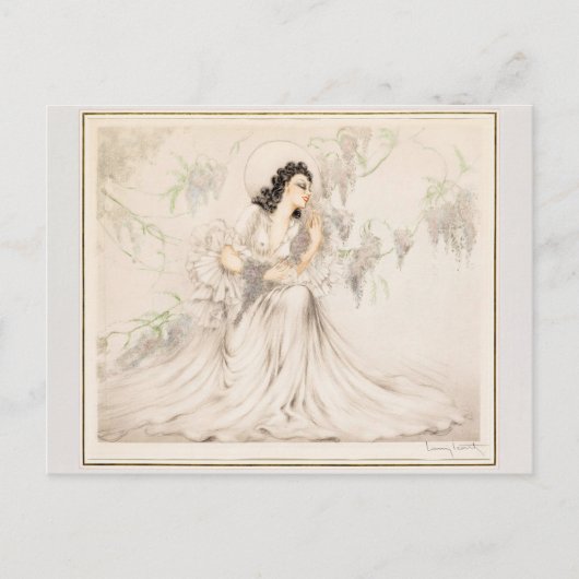 Wisteria, 1940 von Louis Icart Postkarte (Vorderseite)