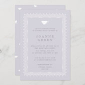 Wisteria Afternoon Tea Bridal/Polterabend Einladung (Vorne/Hinten)