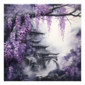 Wisteria Ancient Tempel Fotodruck (Vorne)