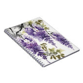 Wisteria - Aquarellblumen Notizblock (Rechte Seite)