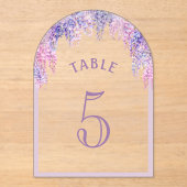 Wisteria Arch First Communylic Acrylic Tischnummer (Vorderseite)