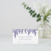 Wisteria Baby Showdiaper Raffle Ticket Begleitkarte (Stehend Vorderseite)