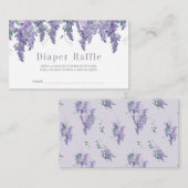 Wisteria Baby Showdiaper Raffle Ticket Begleitkarte (Vorne/Hinten)