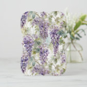 Wisteria Background Einladung (Stehend Vorderseite)