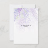 Wisteria Blooms Add Foto Wedding Danke Karte (Rückseite)
