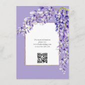 Wisteria Blooms Wedding Begleitkarte (Rückseite)