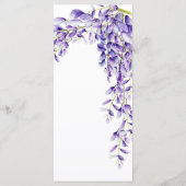 Wisteria Blooms Wedding Menu Menükarte (Rückseite)