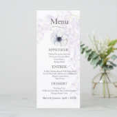 Wisteria Blooms Wedding Menu Menükarte (Stehend Vorderseite)