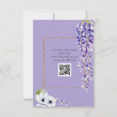 Wisteria Blooms Wedding RSVP Karte (Rückseite)