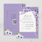 Wisteria Blooms Wedding RSVP Karte (Vorne/Hinten)