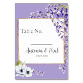 Wisteria Blooms Wedding Tischnummer (Rückseite)