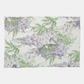 Wisteria Blossom Light Blue und Lavender Patterns Geschirrtuch (Horizontal)