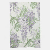 Wisteria Blossom Light Blue und Lavender Patterns Geschirrtuch (Vertikal)