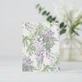 Wisteria Blossom Light Blue und Lavender Patterns Postkarte (Stehend Vorderseite)