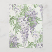 Wisteria Blossom Light Blue und Lavender Patterns Postkarte (Vorderseite)